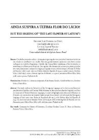 Ainda suspira a última flor do Lácio? / Ricardo da Costa, Leticia Fantin Vescovi | Biblioteca Virtual Miguel de Cervantes