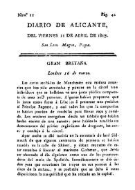 Diario de Alicante. Núm. 11, 11 de abril de 1817 | Biblioteca Virtual Miguel de Cervantes