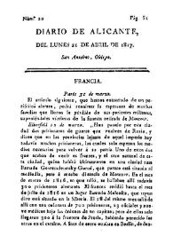 Diario de Alicante. Núm. 21, 21 de abril de 1817 | Biblioteca Virtual Miguel de Cervantes