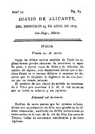 Diario de Alicante. Núm. 23, 23 de abril de 1817 | Biblioteca Virtual Miguel de Cervantes