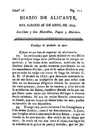 Diario de Alicante. Núm. 26, 26 de abril de 1817 | Biblioteca Virtual Miguel de Cervantes