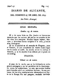 Diario de Alicante. Núm. 27, 27 de abril de 1817 | Biblioteca Virtual Miguel de Cervantes