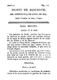 Diario de Alicante. Núm. 30, 30 de abril de 1817 | Biblioteca Virtual Miguel de Cervantes