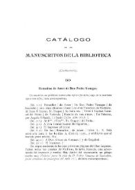 Catálogo de los manuscritos de la Biblioteca (Continuación) / Miguel Artigas y Ferrando | Biblioteca Virtual Miguel de Cervantes