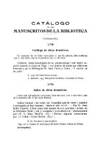 Catálogo de los manuscritos de la Biblioteca (Continuación) / Miguel Artigas y Ferrando | Biblioteca Virtual Miguel de Cervantes