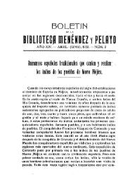 Romances españoles tradicionales que cantan y recitan los indios españoles de Nuevo Méjico / Aurelio M. Espinosa | Biblioteca Virtual Miguel de Cervantes