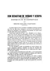 Don Sebastián de Miñano y Bedoya. Bosquejo biográfico [1836] / por Ignacio Aguilera y Santiago | Biblioteca Virtual Miguel de Cervantes