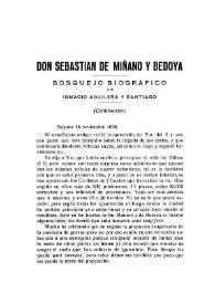 Don Sebastián de Miñano y Bedoya. Bosquejo biográfico / por Ignacio Aguilera y Santiago | Biblioteca Virtual Miguel de Cervantes