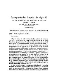 Correspondencias literarias del siglo XIX en la Biblioteca de Menéndez Pelayo (Continuación) / José María de Cossío | Biblioteca Virtual Miguel de Cervantes