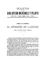 Sobre la comedia "El Infanzón de Illescas" de Lope de Vega / Amalio Huarte | Biblioteca Virtual Miguel de Cervantes