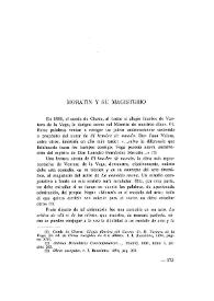 Moratín y su magisterio / José Montero Padilla | Biblioteca Virtual Miguel de Cervantes