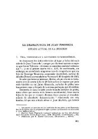 La dramaturgia de Juan de Timoneda: estado actual de la cuestión / Maria del Pilar Aróstegui | Biblioteca Virtual Miguel de Cervantes