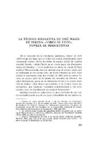 La técnica narrativa de José María de Pereda: "Nubes de estío", novela de perspectivas / José Manuel González Herrán | Biblioteca Virtual Miguel de Cervantes