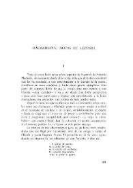 Machadiana: notas de lectura / Francisco Ynduráin Hernández | Biblioteca Virtual Miguel de Cervantes