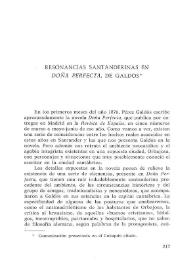 Resonancias santanderinas en "Doña Perfecta", de Galdós / Benito Madariaga de la Campa | Biblioteca Virtual Miguel de Cervantes