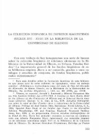 La colección hispánica de impresos maguntinos (siglos XVI-XVII) en la Biblioteca de la Universidad de Illinois / Joseph L. Laurenti | Biblioteca Virtual Miguel de Cervantes