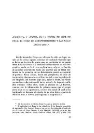 "Erlebnis" y "poesis" en la poesía de Lope de Vega: el ciclo de arrepentimiento y las "Rimas Sacras" (1614) / Yolanda Novo | Biblioteca Virtual Miguel de Cervantes