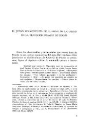 El juego renacentista de "El peral de las peras" en la tradición sefardí de Rodas / José Manuel Pedrosa | Biblioteca Virtual Miguel de Cervantes