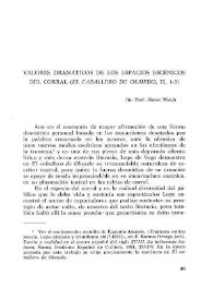 Valores dramáticos de los espacios escénicos del corral ("El Caballero de Olmedo" II, 1-3) / Pedro Ruiz Pérez | Biblioteca Virtual Miguel de Cervantes