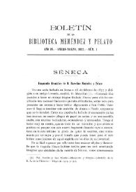 Séneca. Fragmento dramático de D. Marcelino Ménendez y Pelayo / Miguel Artigas y Ferrando | Biblioteca Virtual Miguel de Cervantes