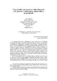 Una mirada retrospectiva sobre Quevedo y lo grotesco (autocrítica, autobombo y perplejidad) / James Iffland | Biblioteca Virtual Miguel de Cervantes