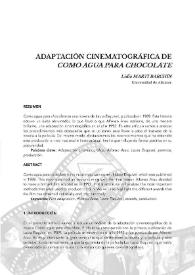 Adaptación cinematográfica de "Como agua para chocolate" / Lidia Martí Barchín | Biblioteca Virtual Miguel de Cervantes