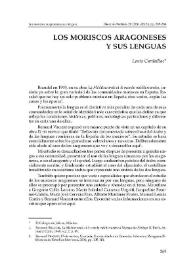 Los moriscos aragoneses y sus lenguas / Louis Cardaillac | Biblioteca Virtual Miguel de Cervantes