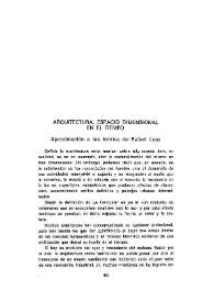 Arquitectura, espacio dimensional en el tiempo. Aproximación a las teorías de Rafael Leoz / José Luis Espinosa Balcells | Biblioteca Virtual Miguel de Cervantes