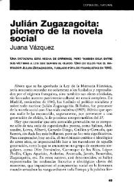 Julián Zugazagoita: pionero de la novela social / Juana Vázquez | Biblioteca Virtual Miguel de Cervantes