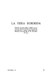 La fiera dormida / Carlos Arniches | Biblioteca Virtual Miguel de Cervantes