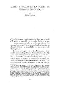 Sueño y razón en la poesía de Antonio Machado / por Adolfo Muñoz Alonso | Biblioteca Virtual Miguel de Cervantes