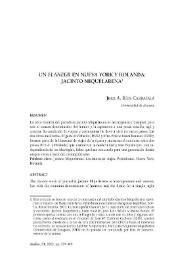 Un "flaneur" en Nueva York y Holanda: Jacinto Miquelarena / Juan A. Ríos Carratalá | Biblioteca Virtual Miguel de Cervantes