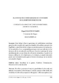 El conflicto como espacio de confusión de elementos semióticos / Miguel Martín Echarri | Biblioteca Virtual Miguel de Cervantes