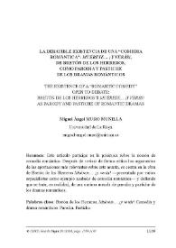 La debatible existencia de una "comedia romántica": "Muérete...¡y verás!", de Bretón de los Herreros, como parodia y pastiche de los dramas románticos / Miguel Ángel Muro Munilla | Biblioteca Virtual Miguel de Cervantes