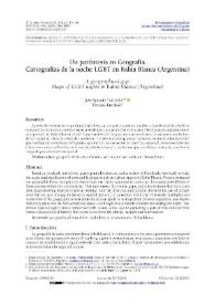 Un paréntesis en Geografía. Cartografías de la noche LGBT en Bahía Blanca (Argentina) / José Ignacio Larreche, Patricia Ercolani | Biblioteca Virtual Miguel de Cervantes