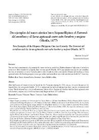 Dos ejemplos del teatro cómico breve hispanofilipino: el "Entremés del envidioso" y el "Sarao agitanado entre ocho hombres y mujeres" (Manila, 1677) / Miguel Zugasti | Biblioteca Virtual Miguel de Cervantes