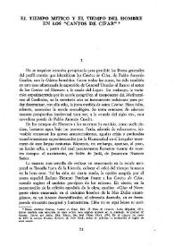 El tiempo mítico y el tiempo del hombre en los "Cantos de Cifar" / José Emilio Balladares | Biblioteca Virtual Miguel de Cervantes