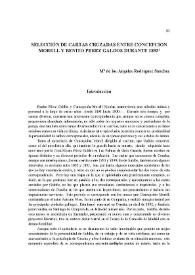 Selección de cartas cruzadas entre Concepción Morell y Benito Pérez Galdós durante 1892 / M.ª de los Ángeles Rodríguez Sánchez | Biblioteca Virtual Miguel de Cervantes