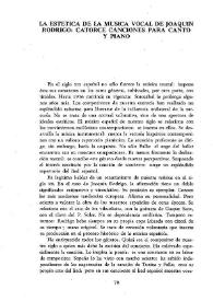 La estética de la música vocal de Joaquín Rodrigo: catorce canciones para canto y piano / Francisco José León Tello | Biblioteca Virtual Miguel de Cervantes