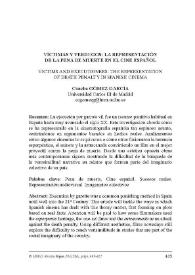 Víctimas y verdugos: la representación de la pena de muerte en el cine español / Concha Gómez García | Biblioteca Virtual Miguel de Cervantes