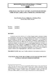 Estrategias, prácticas y actores: avances en los estudios sobre linajes castellanos, a partir de la sociohistoria / Juan Hernández Franco, Raimundo Rodríguez Pérez | Biblioteca Virtual Miguel de Cervantes