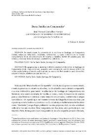 Dona Emilia en Compostela / José Manuel González Herrán | Biblioteca Virtual Miguel de Cervantes