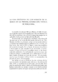 "La casa encendida" de Luis Rosales en el marco de la primera generación poética de posguerra / Óscar González Palencia | Biblioteca Virtual Miguel de Cervantes