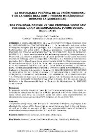 La naturaleza política de la Unión Personal y de la Unión Real como formas monárquicas durante la Modernidad
 / Sergio Raúl Castaño | Biblioteca Virtual Miguel de Cervantes