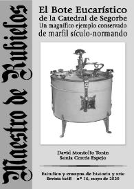 El Bote Eucarístico de la Catedral de Segorbe. Un magnífico ejemplo conservado de marfil sículo-normando  / David Montolío Torán, Sonia Cercós Espejo | Biblioteca Virtual Miguel de Cervantes