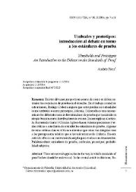 Umbrales y prototipos: introducción al debate en torno a los estándares de prueba / Andrés Páez | Biblioteca Virtual Miguel de Cervantes