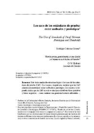 Los usos de los estándares de prueba: entre umbrales y prototipos / Rodrigo Coloma Correa | Biblioteca Virtual Miguel de Cervantes