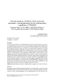 Guerras europeas, conflictos civiles, proyectos nacionales. Una interpreción de las restauraciones napolitanas (1799-1866) / Carmine Pinto | Biblioteca Virtual Miguel de Cervantes