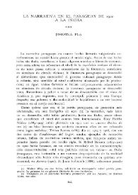 La narrativa en el Paraguay de 1900 a la fecha / por Josefina Pla | Biblioteca Virtual Miguel de Cervantes