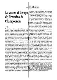 La voz en el tiempo de Ernestina de Champourcin / Arturo del Villar | Biblioteca Virtual Miguel de Cervantes